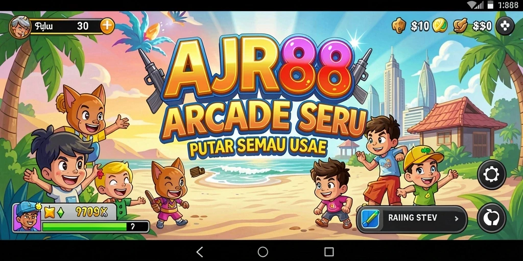 Screenshot gameplay AJR88 menunjukkan aksinya yang seru dalam permainan Arcade.