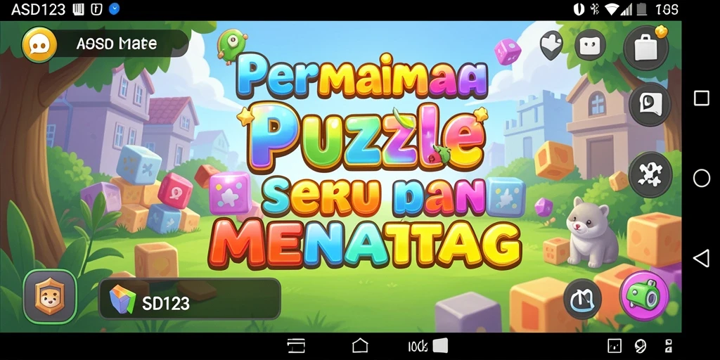 Screenshot gameplay <strong>ASD123</strong> menampilkan tantangan Puzzle yang seru dan mendebarkan.