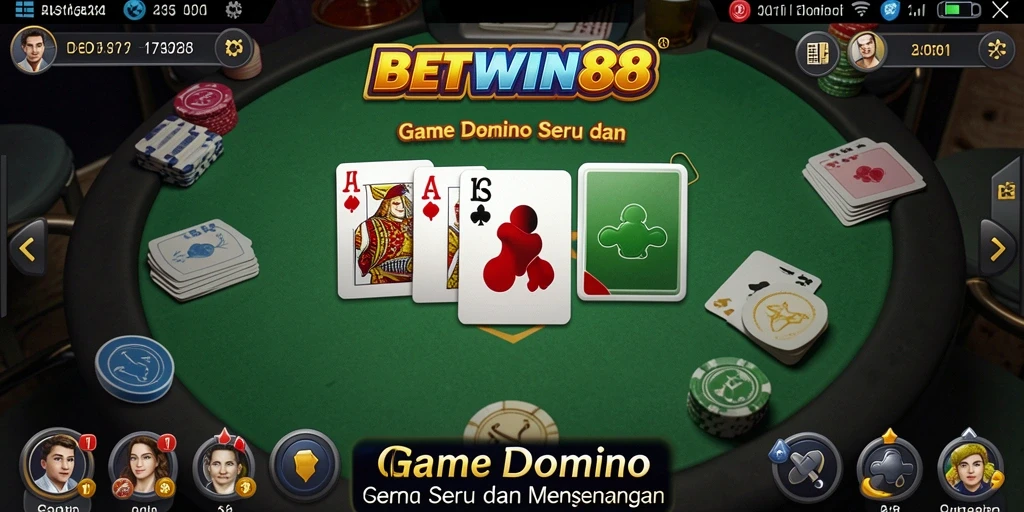 Tampilan gameplay seru dari BETWIN88 yang penuh strategi Domino.