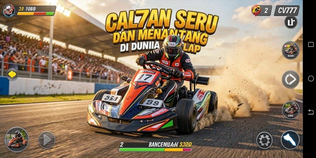 Tampilan gameplay racing seru di CV777 dengan grafis menawan.