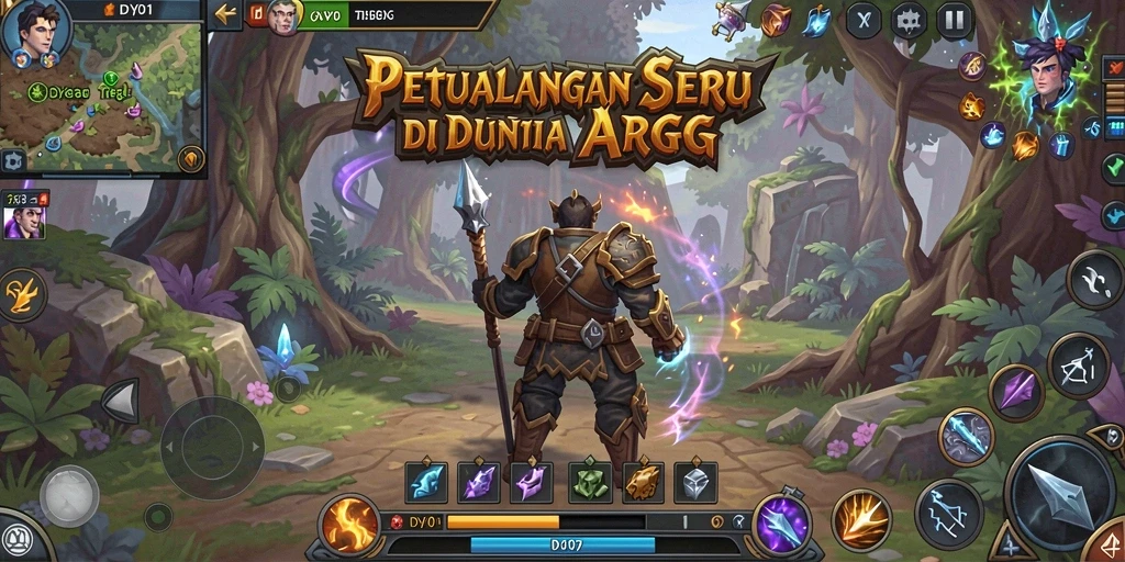Tampilan gameplay seru di dunia ARPG yang menakjubkan.