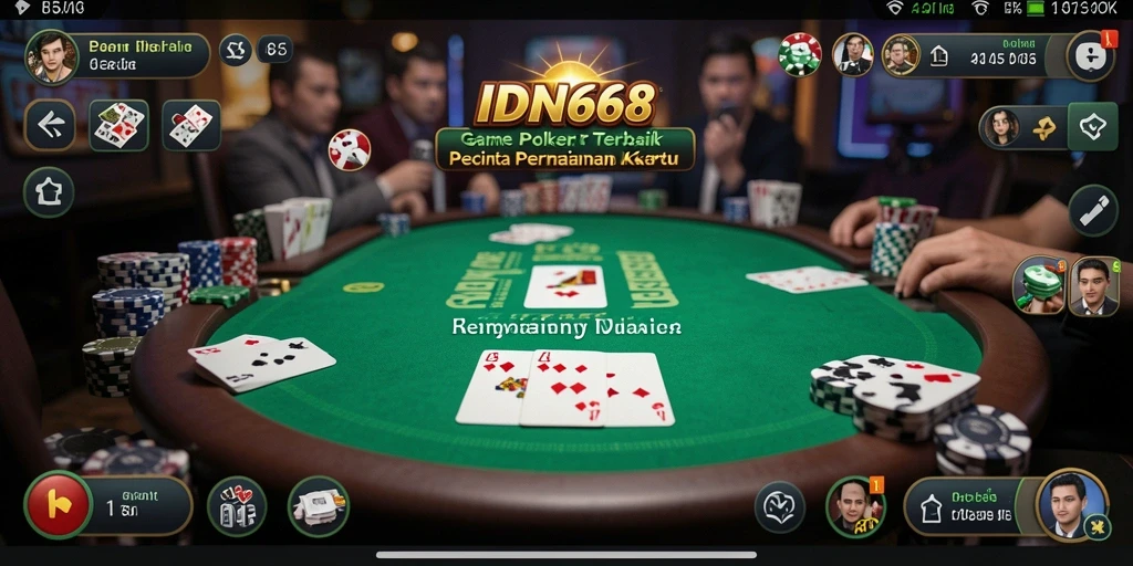Tampilan gameplay poker yang mendebarkan di IDN668