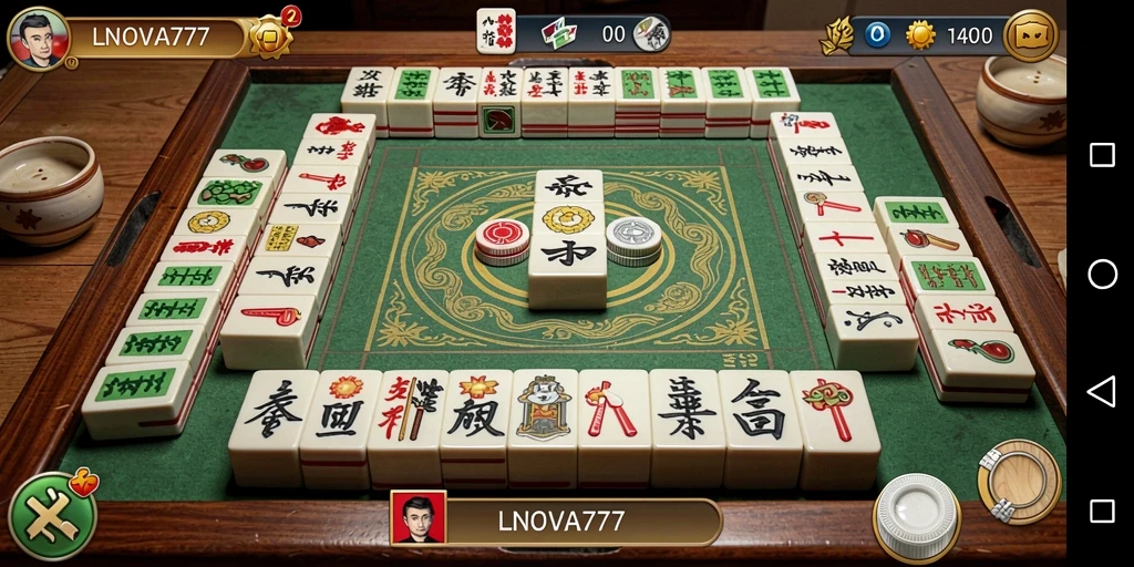 Screenshot LNOVA777 menampilkan gameplay Mahjong yang menantang.