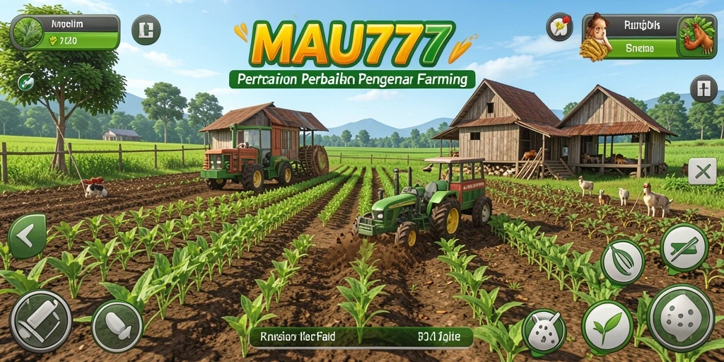 Gameplay seru dalam MAU777, nikmati pengalaman bertani yang mendebarkan.