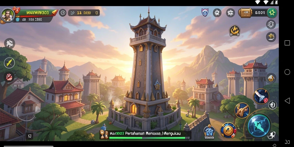 Tampilan gameplay seru di MAXWIN303 dengan strategi menara yang mendebarkan.