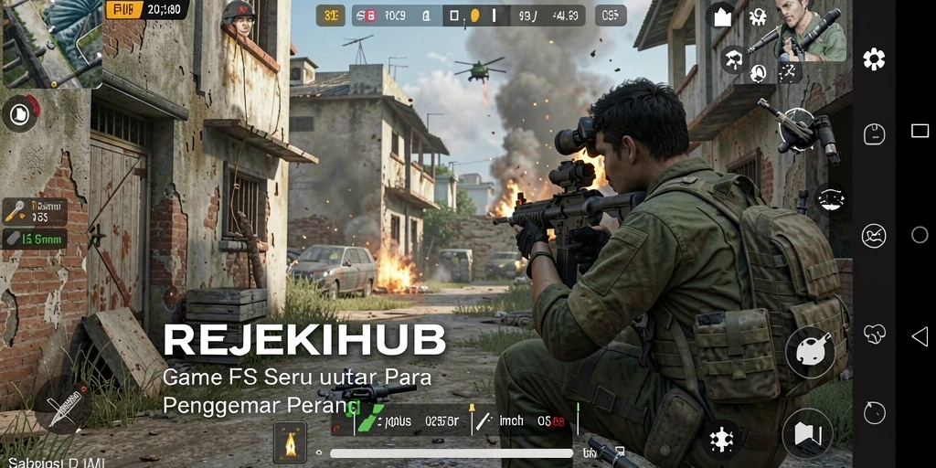 Tampilan gameplay seru dengan aksi FPS intens.