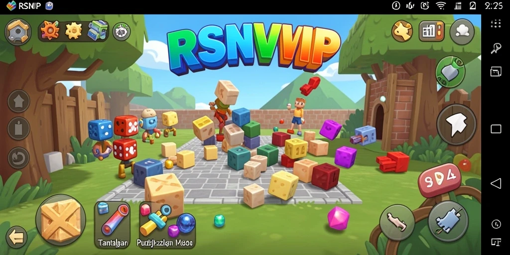 Gameplay menarik RSNVIP yang penuh tantangan puzzle.