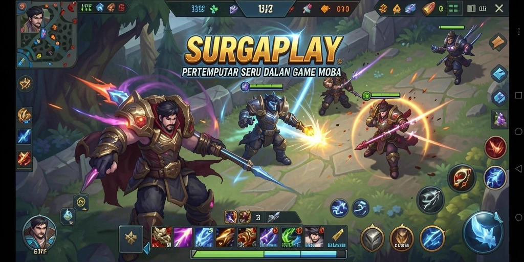 Tampilan gameplay seru dalam SURGAPLAY yang penuh aksi.