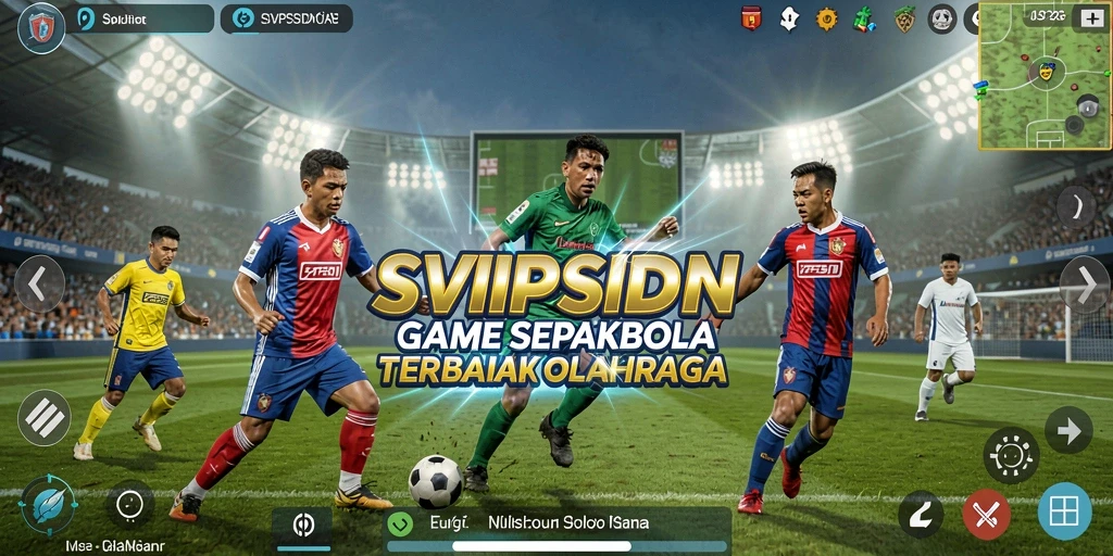 Gameplay menegangkan dalam pertandingan sepakbola.