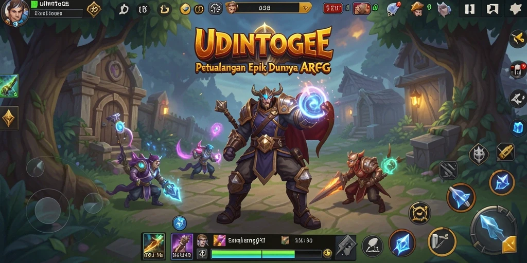 Tampilan gameplay seru di dunia fantasi UDINTOGEL.