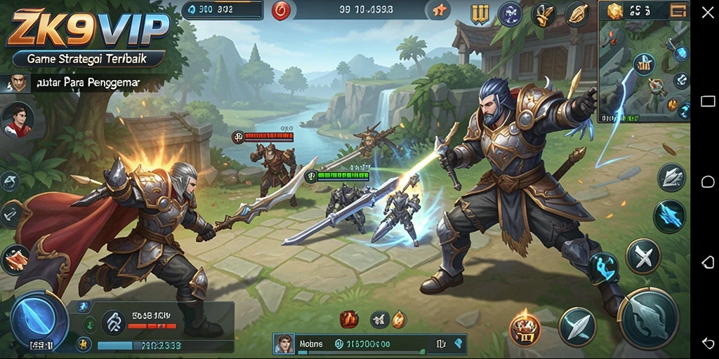 Tangkapan layar dari gameplay <strong>ZK9VIP</strong> menampilkan strategi perang yang mendebarkan.